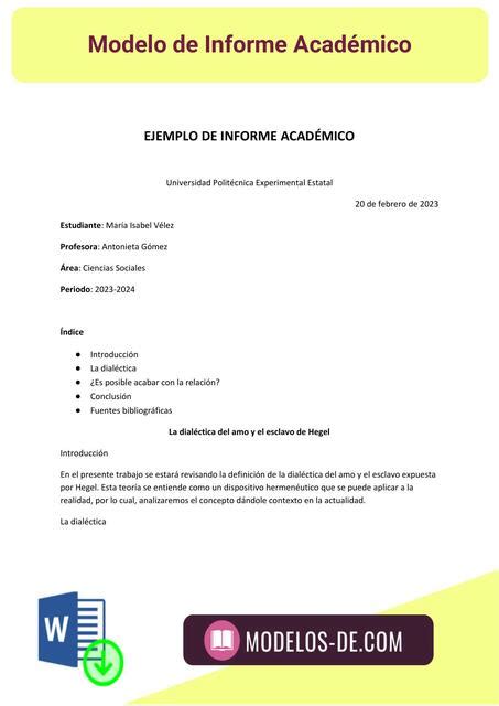 Modelo de Informe Académico Vilma uDocz