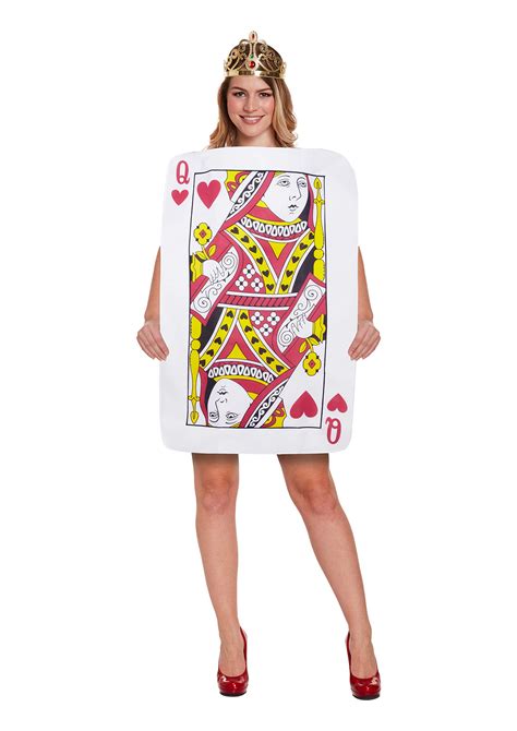 Buy Queen Of Hearts Playing Card Fancy Dress Costume Adult One Size