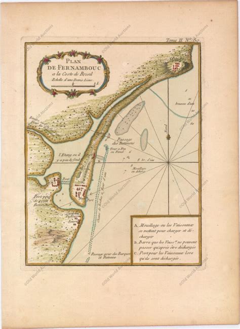 Mapa de Recife de 1764 Mapa Histórico