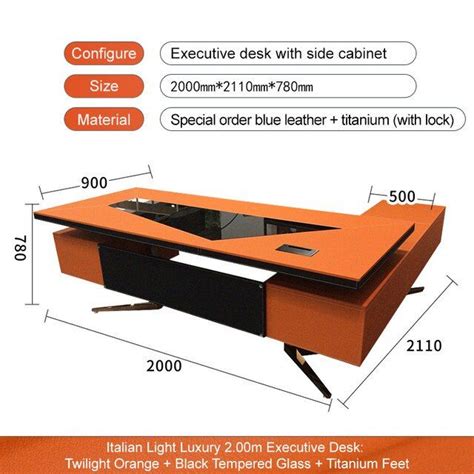Luxury Boss Office Table Design Leather Table Supervisor Table Boss