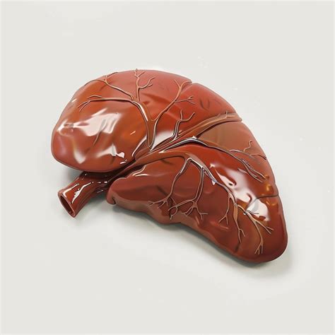 Premium Photo Realistic Human Liver Isolated On White Background