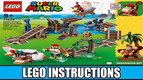 Lego Instructions Super Mario Diddy Kong S Mine Cart Ride