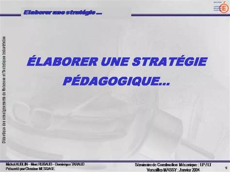 PPT LABORER UNE STRAT GIE P DAGOGIQUE PowerPoint Presentation