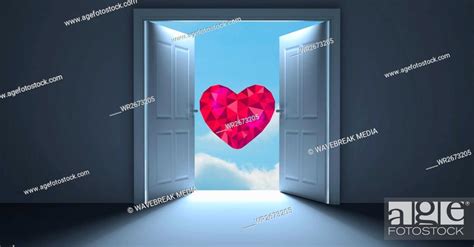 Open door to sky with heart shape, Stock Photo, Picture And Royalty ...