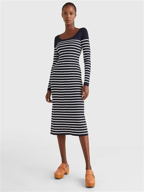 Tommy Hilfiger Stripe Scoop Neck Dress