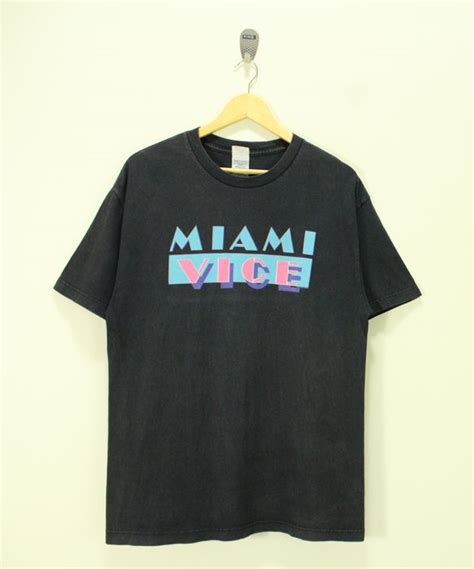 Vintage Vintage Miami Vice T Shirt Universal Studios Faded Black Grailed