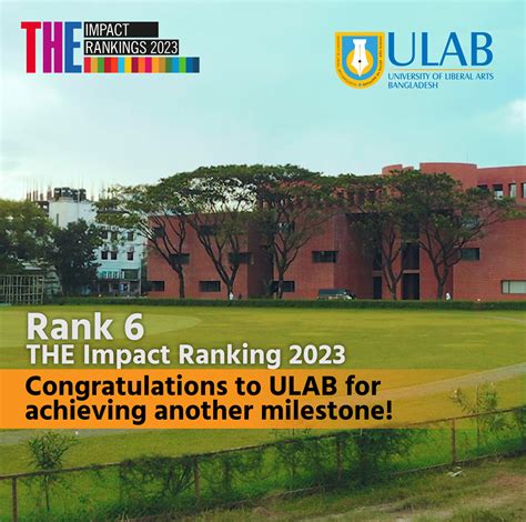 Ulab Ranked 6th Among Universities In Times Higher Education Impact