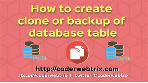 How To Create Clone Of Mysql Table Copy And Duplicate Table Using