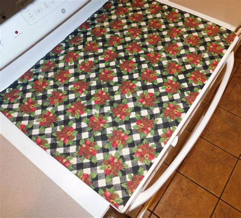 Quiltedcanvas Glass Stove Top Cover And Protector For Electric Stove Cooktop Color Christmas