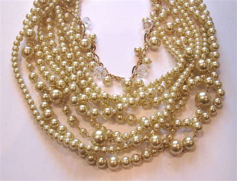 Love The Multi Strands And Champagne Color Champagne Beads