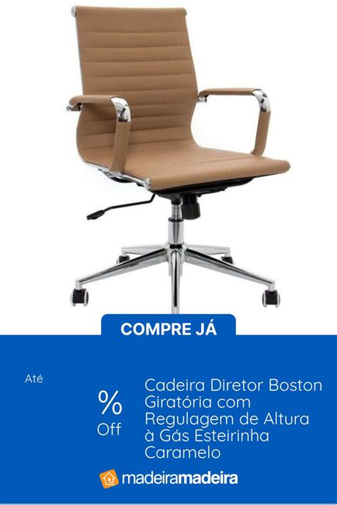 Cadeira Diretor Boston Girat Ria Regulagem De Altura G S