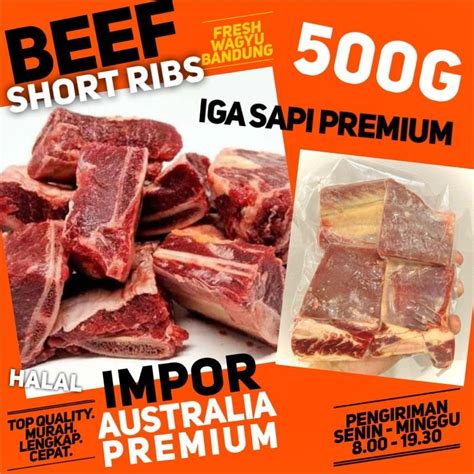 Jual Iga Sapi Impor Aus Beef Short Ribs Premium Fresh Halal Daging Iga