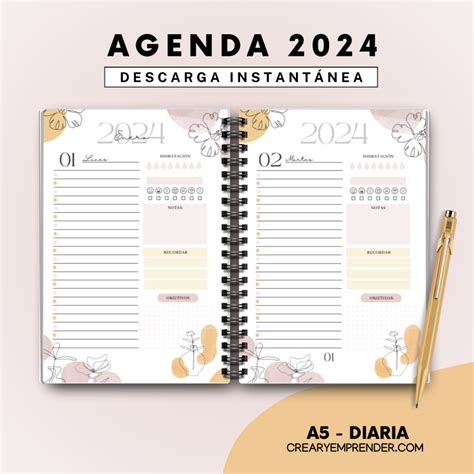 Agenda Diaria 2024 Crear Y Emprender