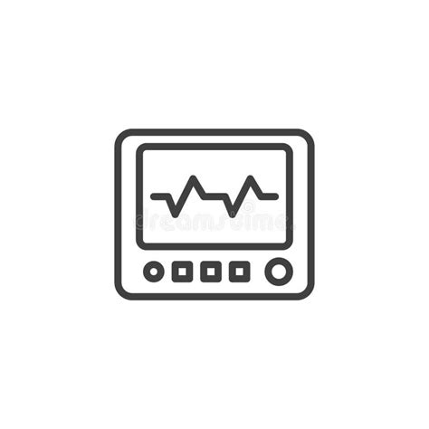 Ecg Machine Line Stock Illustrations 195 Ecg Machine Line Stock