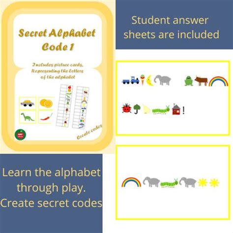 ABC Secret Alphabet Code 1 Create Secret Codes Alphabet Recognition