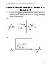 Functional Derivatives Of Carboxylic Acids Synthesis Pathways