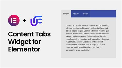 Content Tabs Widget For Elementor Youtube