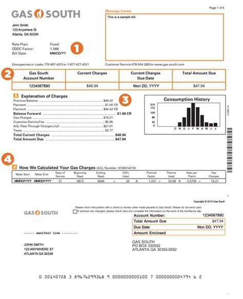 Gas Bill Template Free