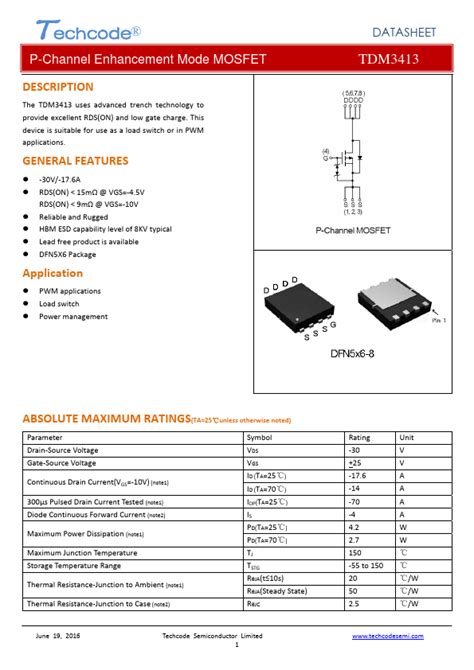 Tdm Mosfet Datasheet Distribuidor Stock Y Mejor Precio