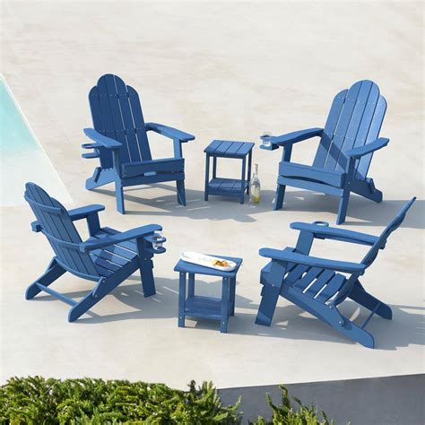 Lue Bona Miranda Pool Navy Blue Folding Recycled Plastic Outdoor Patio