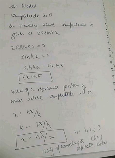 24 Derive The Formula The Position Of Nodes And Antinodes In