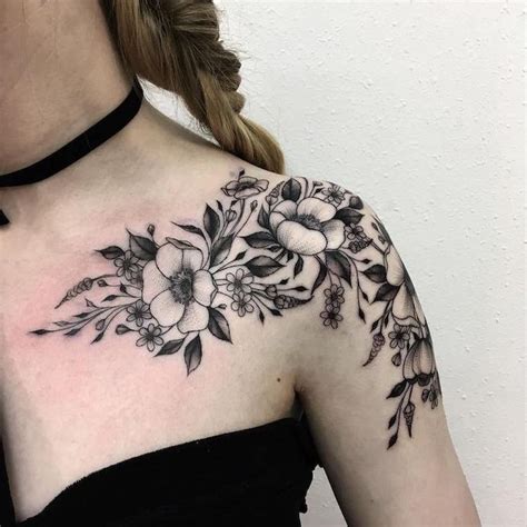 Floral Shoulder Shoulder Tattoos For Women Collar Bone Tattoo