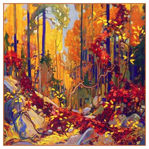 Tom Thomson's Autumn Garland Trees Foliage Canada Landscape Counted Cr ...