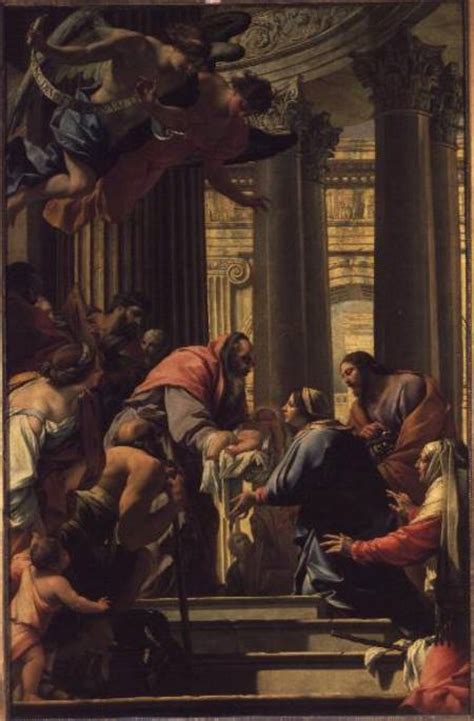 Presentation In The Temple Simon Vouet As Art Print Or Hand Painted Oil