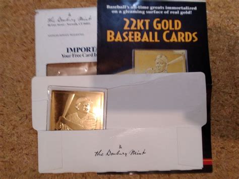 Babe Ruth Karat Gold Foil New York Yankees Danbury Mint