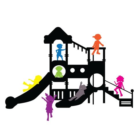 Kids playground silhouette — Stock Vector © Makc76 #6020244