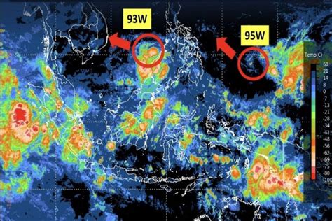 2 Bibit Siklon Tropis Kepung Utara Indonesia Waspada Hujan Lebat