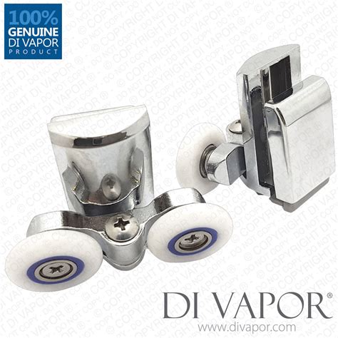 Pair Of Bottom Shower Door Rollers Runners Wheel Cam Zinc Alloy 24mm