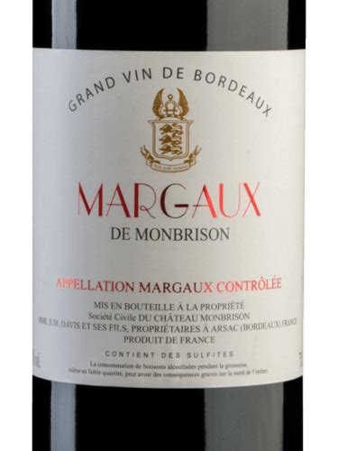 Château Monbrison Margaux de Monbrison Vivino US