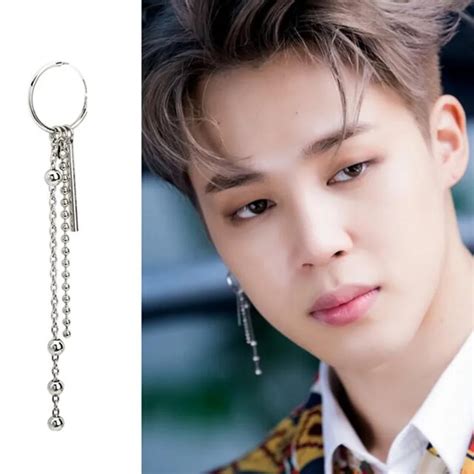 1pc Punk Kpop Bts Earrings Jin Suga Jimin V Earrings Bangtan Boys Chain Earring Long Tassel