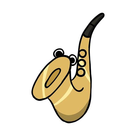 Cute Kawaii Saxophone Cartoon Illustration 47401295 Vector Art At Vecteezy