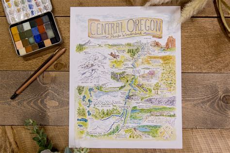 Central Oregon Map in 2022 | Oregon map, Central oregon, Ship artwork