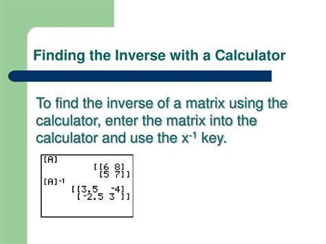 PPT Finding The Inverse Of A Matrix PowerPoint Presentation Free