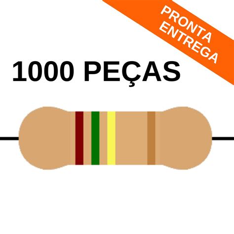 Kit 1000 Peças Resistor 150k 5 14w Axial Cr25 Resistor Achei Componentes Eletrônicos Loja