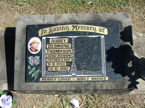 Aubry Desmond Thompson 1933 1992 Find A Grave Memorial