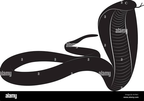 Vector Illustration For The Scary Predator The King Cobra Snake In