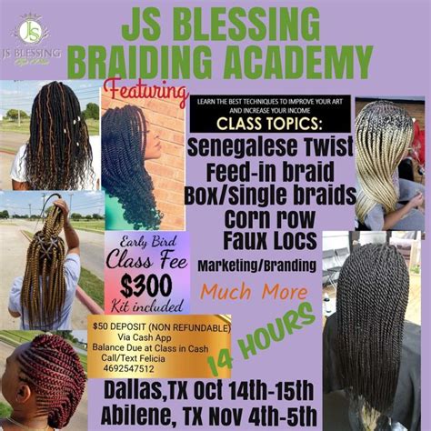 Hand On Braiding Classes By Js Blessing Braiding Academy Single Braids Feed In Braid Braids