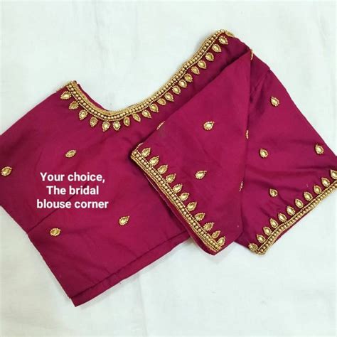 Pin By Anitha Ram On Aari Work Blouse Hand Designs Blouse Work