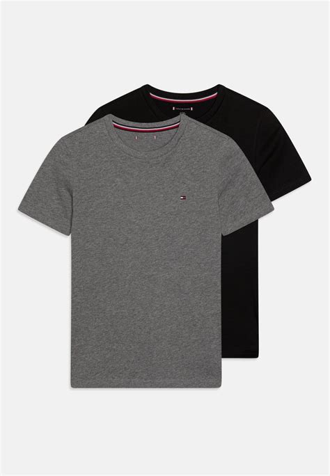 Tommy Hilfiger Tee Unisex 2 Pack Undertrøjer Light Greyblack