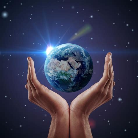 Hand Holding Earth Conceptual Symbol Of The Earth The Beautiful