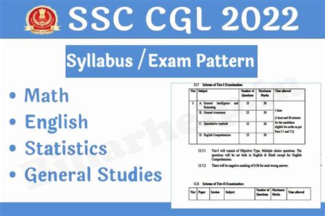 Ssc Cgl New Syllabus 2022 23 Exam Pattern For Tier 1 2 3 And 4 All