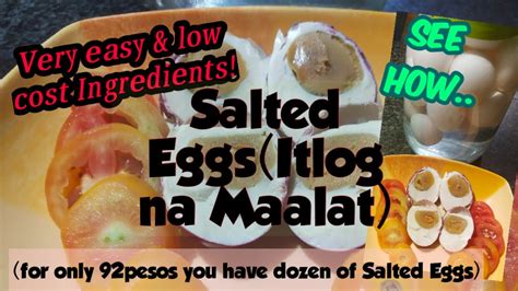 How To Make Salted Eggs Itlog Na Maalat Affordablerecipe Saltedeggs