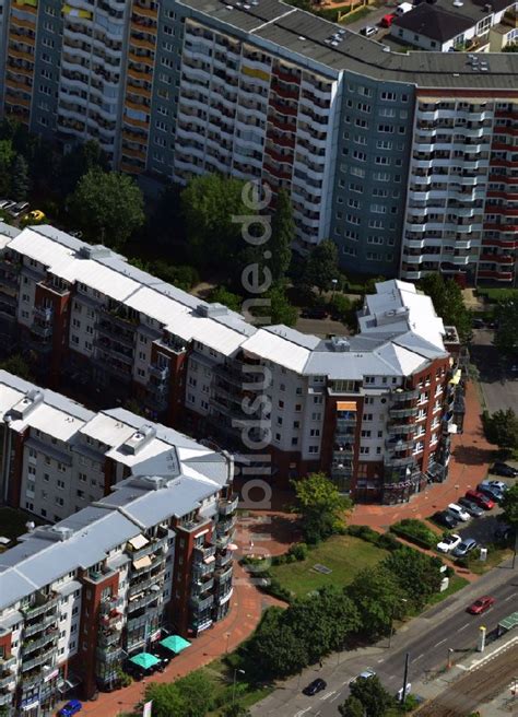 Luftaufnahme Berlin Marzahn Wohnneubau Mehrfamilienhaus Reihe An Der