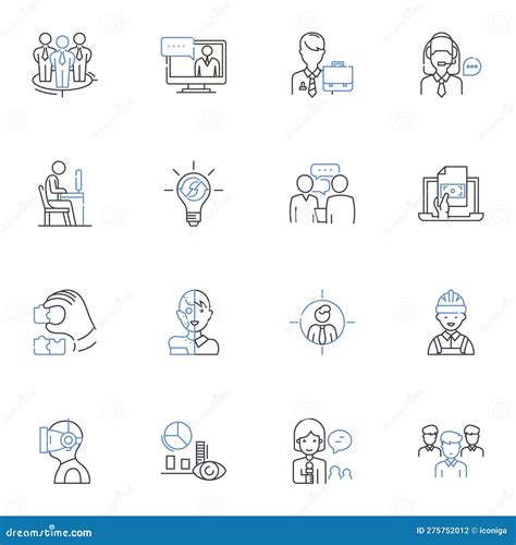 Scientific Research Line Icons Collection Discovery Experiment