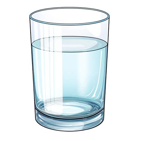 Water Glass On The Transparent Background Generative Ai Water Glass On