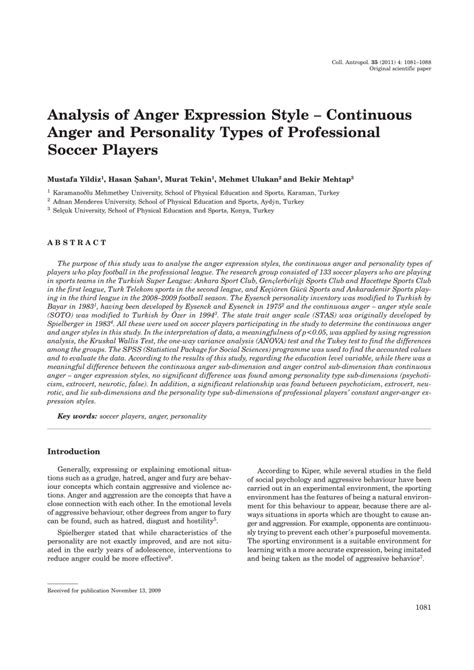 (PDF) Analysis of anger expression style - continuous anger and ...